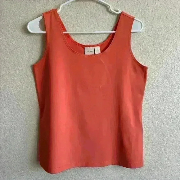 Chico's Nylon Spandex Sleeveless Tank Top Blouse Women Size 1 - Picture 1 of 9